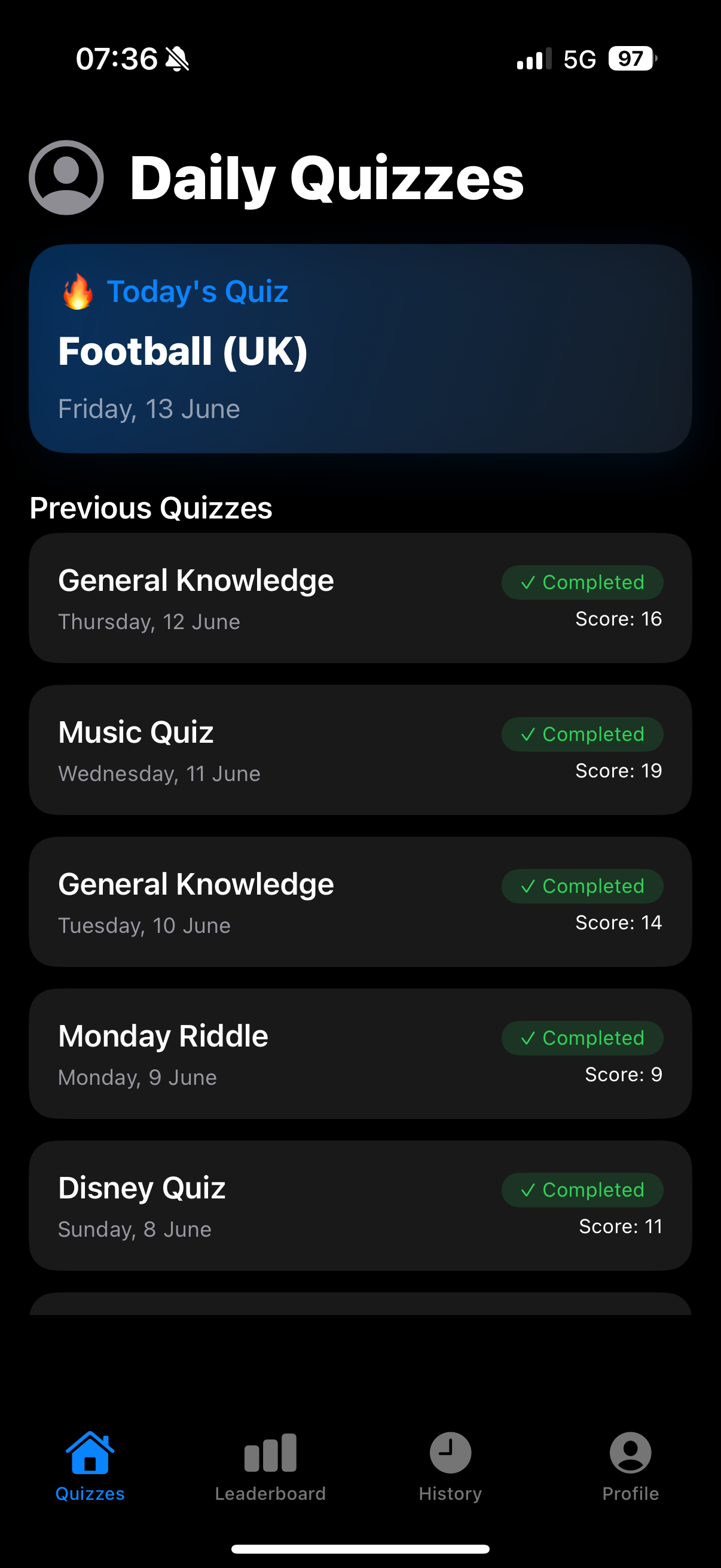 iOS app screenshot